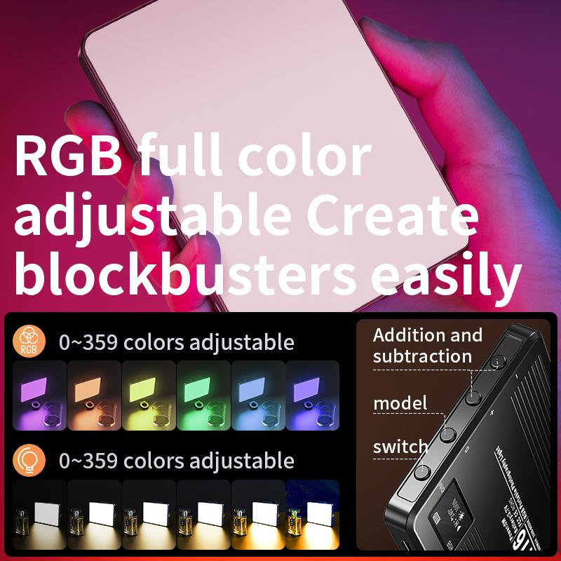 LED three-color fill light 72 high-quality lamp beads color temperature 3000-9000K for all phones/tablets/laptops and cameras