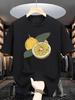 Cute Lemon Fruit T Shirt Short Sleeve Loose Botanical Tshirt Vintage Cottagecore Clothes Unisex Retro Aesthetic TShirts