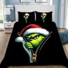 Grünes Monster G-Grinch Bettwäsche-Sets Exquisites Bettwäsche-Set G-Grinch Bettbezug Bettdecke Bettwäsche-Set Geburtstagsgeschenk