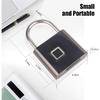 Keyless Portable USB Charging Fingerprint Lock,Smart Padlock Quick Unlock Waterproof and Rustproof,Smart Lock for Warehouses, Gym, Schools, Homes,