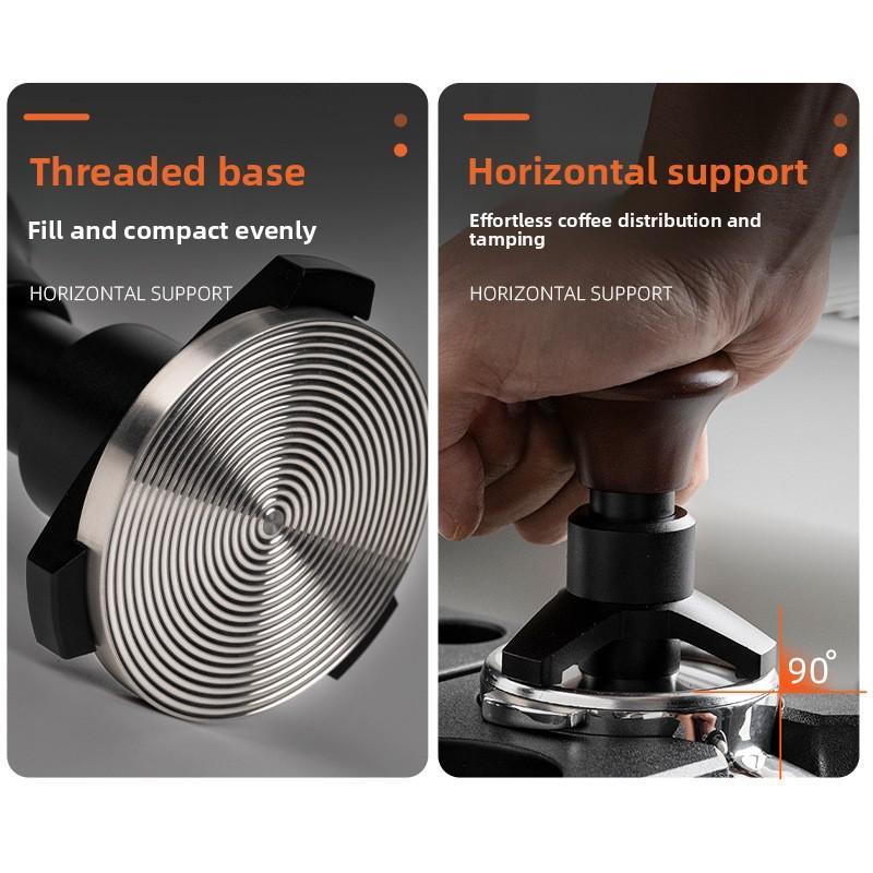 Impact Coffee Tamper 30lb 51/53/58mm Ripple Base Espresso Tamper with Calibrated Spring Loaded Barista Tool