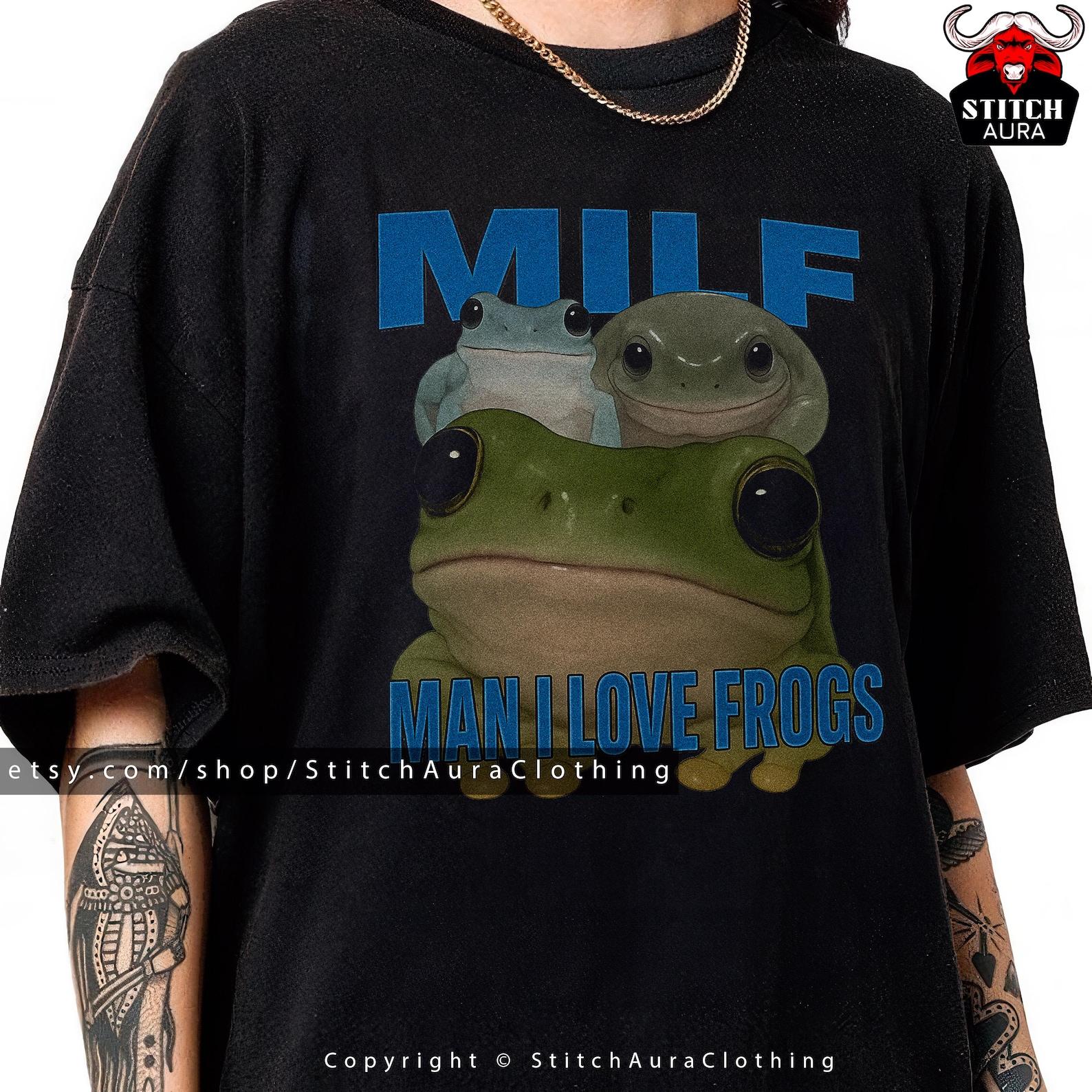 Man I Love Frogs Gift Shirt For Man,Funny Frog Meme Graphic Tee For Him,Retro Frog Meme Lover Gift Toad Fans,Vintage Bootleg Toad Y2K TShirt S