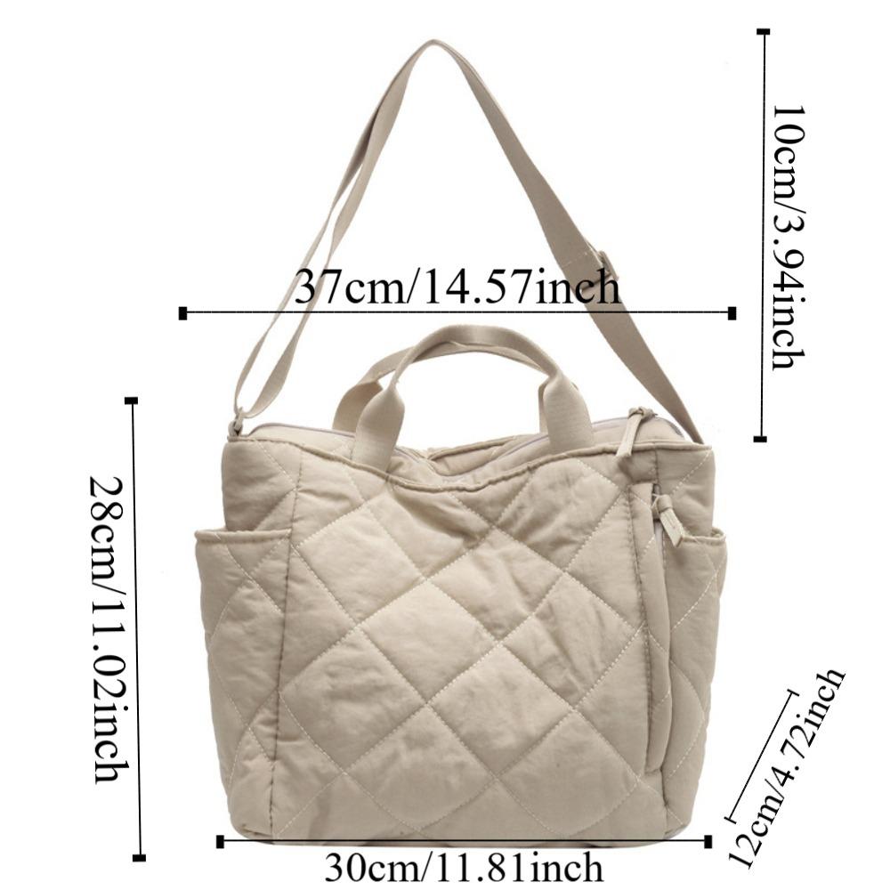 Korean Style Quilt Puffer Bag Casual Underarm Tote Bag Fashionable Down Bag  Lady
