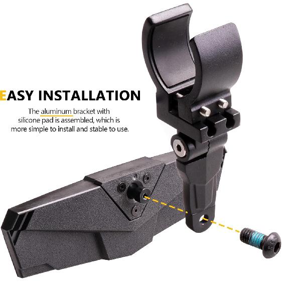 UTV Rear View Mirror, RZR Center Rearview Mirror 1.5"-2" Roll Bar Mount Compatible with Polaris RZR General, Pioneer, Talon, Can Am Commander