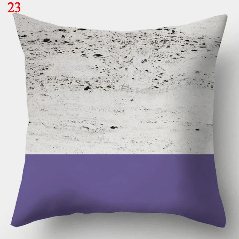 New Purple Geometric Pillowcase Decorative Cushion Cover  Home Sofa Decor Square
