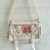 Nylon Crossbody Bag for Girls School Japanese Transparent Bookbag Pocket Women Handbag Shoulder Messenger Satchels