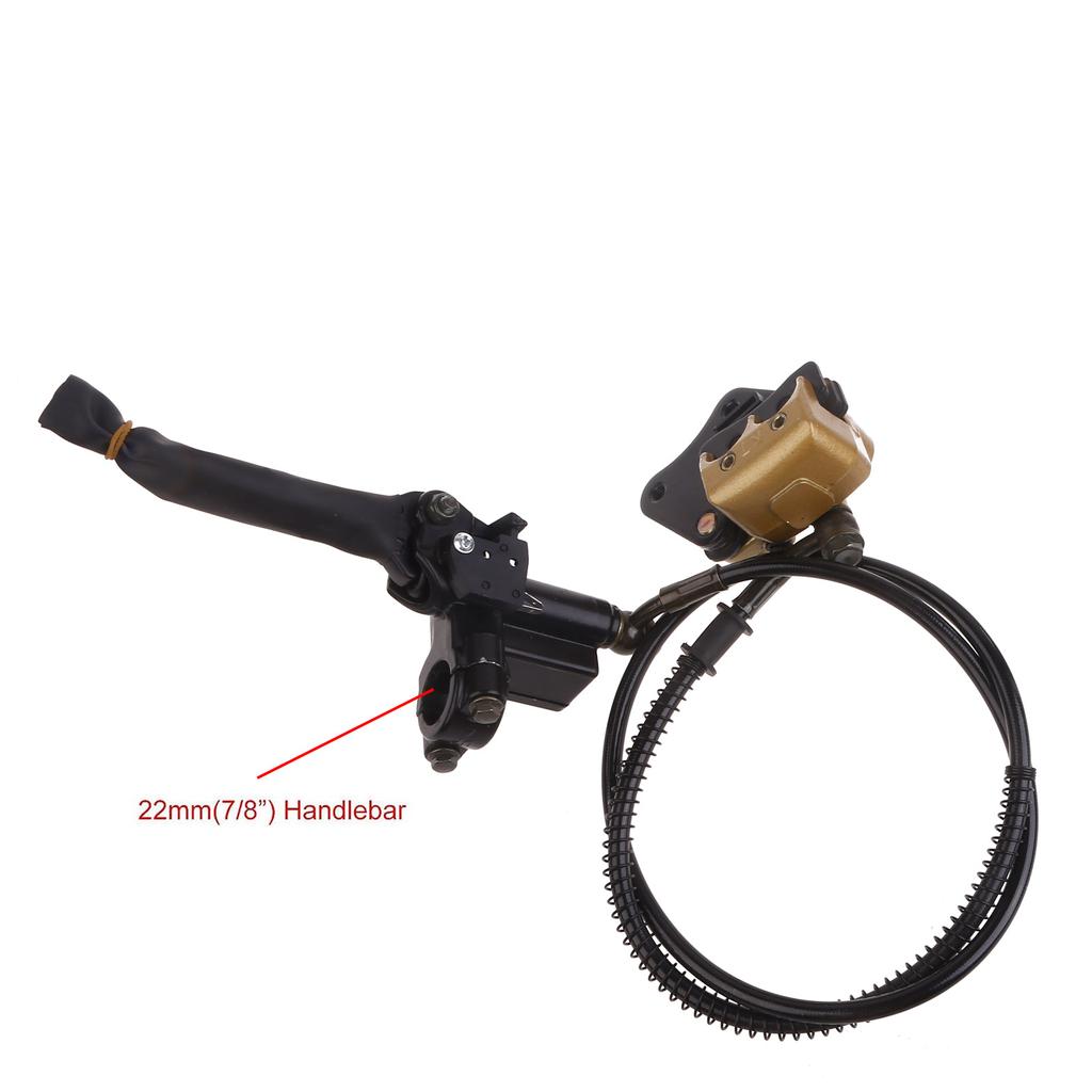 Upgraded Front Disc Brake Masters Cylinder Caliper with Brake Pad Assembly for 50cc 70cc 90cc SSR 110cc 125cc Atomik SSR