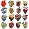 Iron-On Heart Embroidery Patch for Clothes and Bags - Adhesive Backing and Fast Shipping
