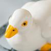 Ceramic Duck Statue Cute Mini Duck Figurine Small Animal Sculpture for Home Office Desktop Garden Porch Decor