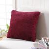 Solid Color Textured Plush Pillow Cover, Soft Faux Fur Sofa Cushion Case