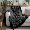 Abstrakter Geometrischer Print Fleece Decke Überwurf Weich Warm Dekorativ Sofa Bett Abdeckung Geschenk