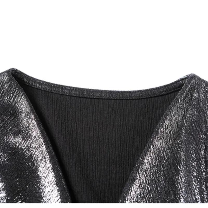 Summer Women's European Clothes T-Shirt Temperament Cross V-Neck Tops Streetwear Female Short Sleeve Slim Trendy Tees