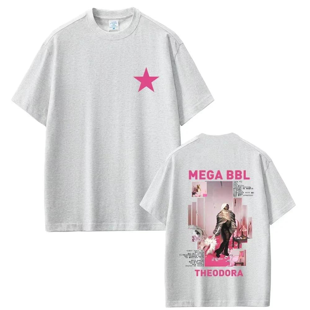 Rapper Theodora Mega Bbl Álbum Camisetas Gráficas Unisex Wounisex Hip Hop Moda Música Pop Streetwear Masculino Casual Algodón Vintage Camiseta