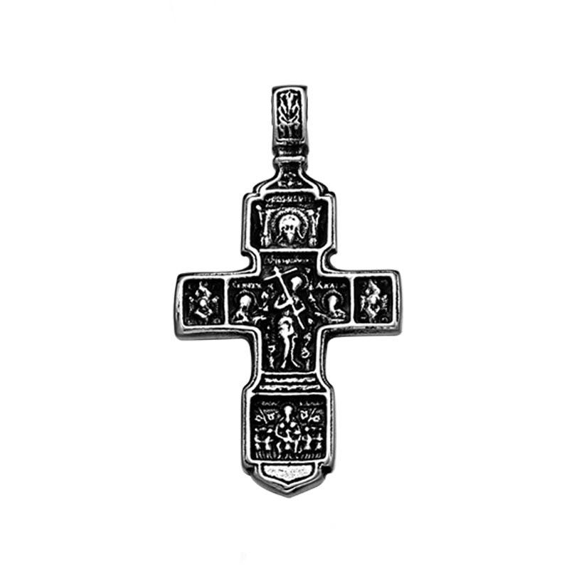 Beier Stainless Steel Men's Christian Christ Jesus Bible Jesus Exorcist Cross Pendant Chain Necklace Jewelry LLLHP199P