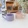 Love Handle Ink Splashing Ceramic Mug, High Value Macaron Color Water Cup, Creative Couple Pair Cup