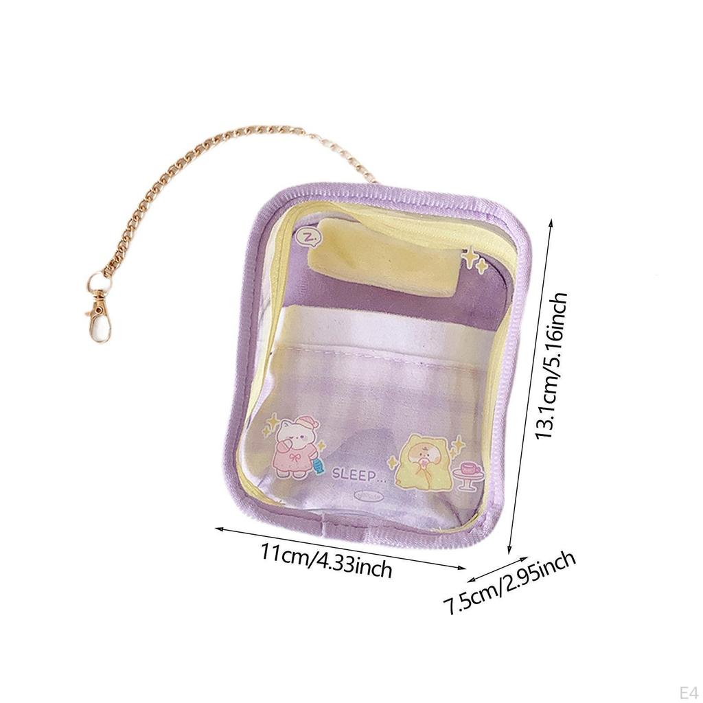 Clear Figure Display Bag PVC Waterproof Doll Storage for Lipstick Cards Keys