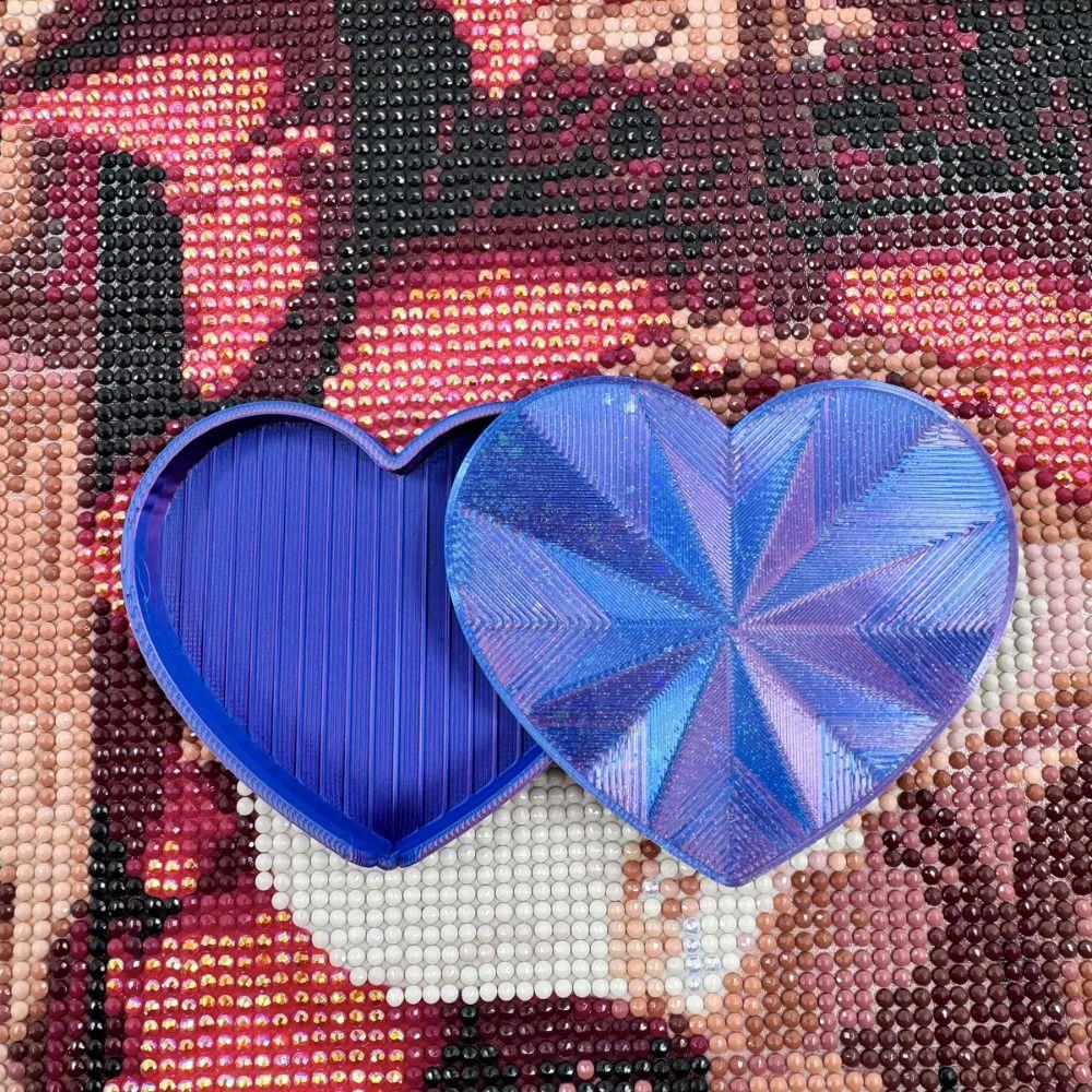 DIY Craft 3D Love Diamond Painting Tools Trays Heart-shaped Plastic Diamond Painting Tray Storage Box Embroidery Beads Organizer