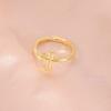Fashionable and Minimalist Design Hollow Cross Opening Ring, Suitable for Women's Daily Wear, Holiday  Gifts
