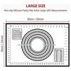 Pastry Mat With Measurements Compatible With Rolling Out Dough Oil Brush ,black