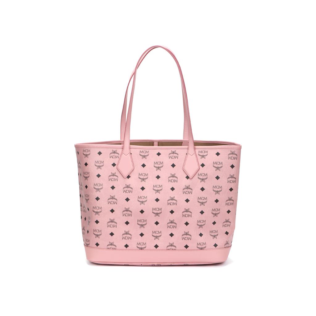 MCM Liz Visetos Classic Pattern Logo Brass Nameplate D-Ring Detail Synthetic Leather And Fabric Medium Shoulder Bag Women shoulder bag MWPGSLR02PZ001