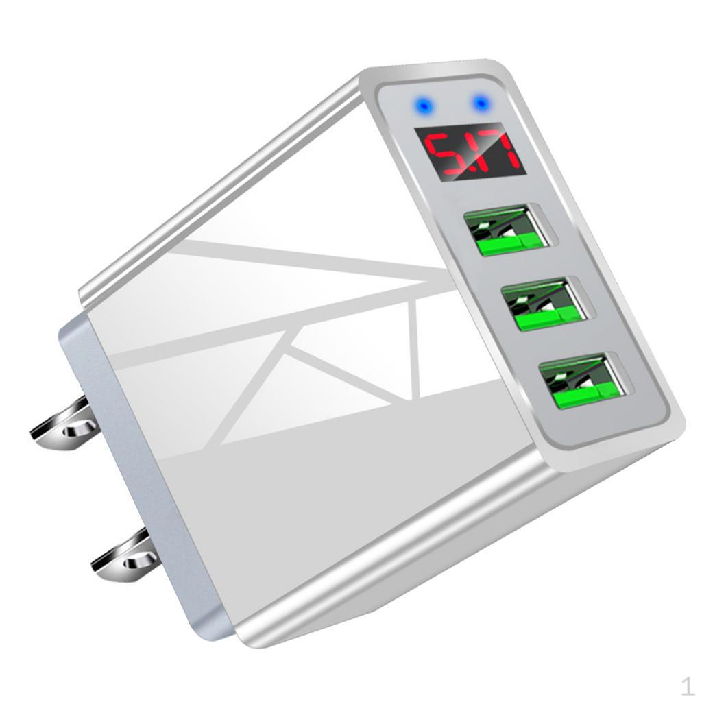 3-портовая настольная USB-станция для зарядки, многопортовая белый