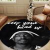 Rap Legend In Blue Round Rug for Livingroom,Bedroom, Palyroom, Chair Rug, Area Rug, Circle Carpet, Large Size Fan Christmas Gift