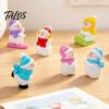 Christmas Desktop Ornaments Mini Snowman Figurine, Skiing Dolls, Small Car Holiday Gift Items Dashboard Figurines, Micro Landscape for Dollhouse