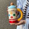 316 Stainless Steel Straw Cup High Appearance Level Portable Insulated Coffee Cup Girls Outdoors Student Portable Water Bottle