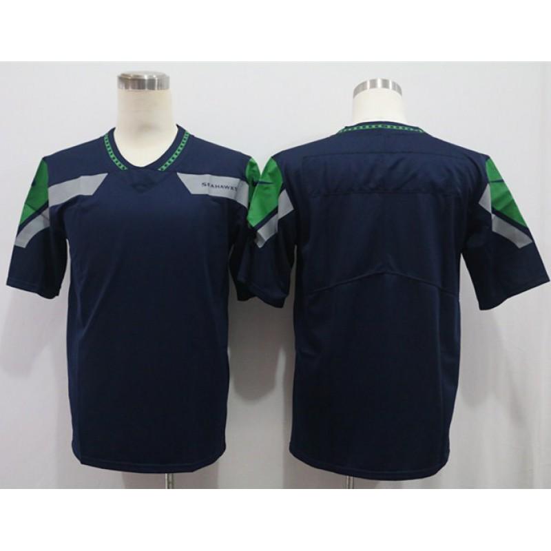 Seattle Seahawks Retro Embroidered Football Jersey Training Tee Men Women Lightweight Cotton Sportswear