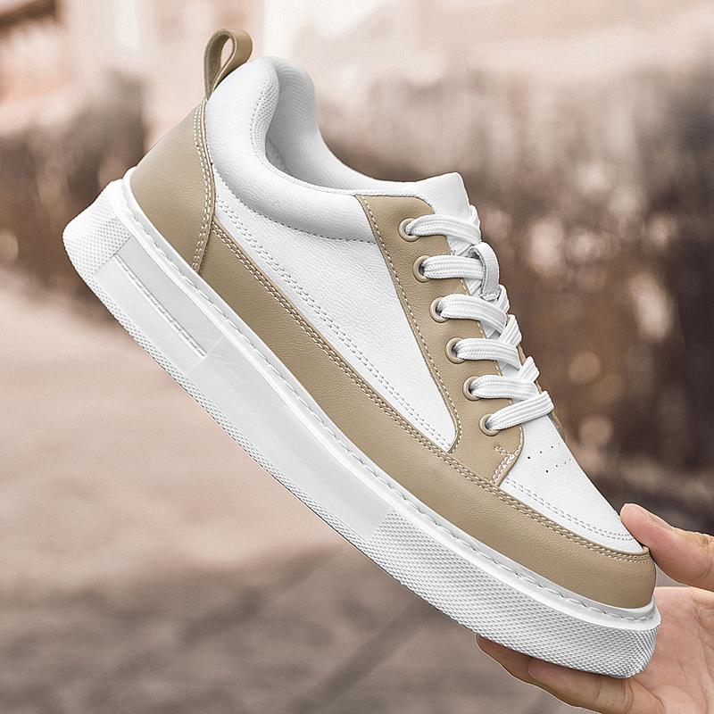 Fashion Fashion Genuine Leather Men Vulcanized Sheos New Leisure Walk Skateboard Footwear Sneakers Casual Athletic Shoes Tenis Masculino