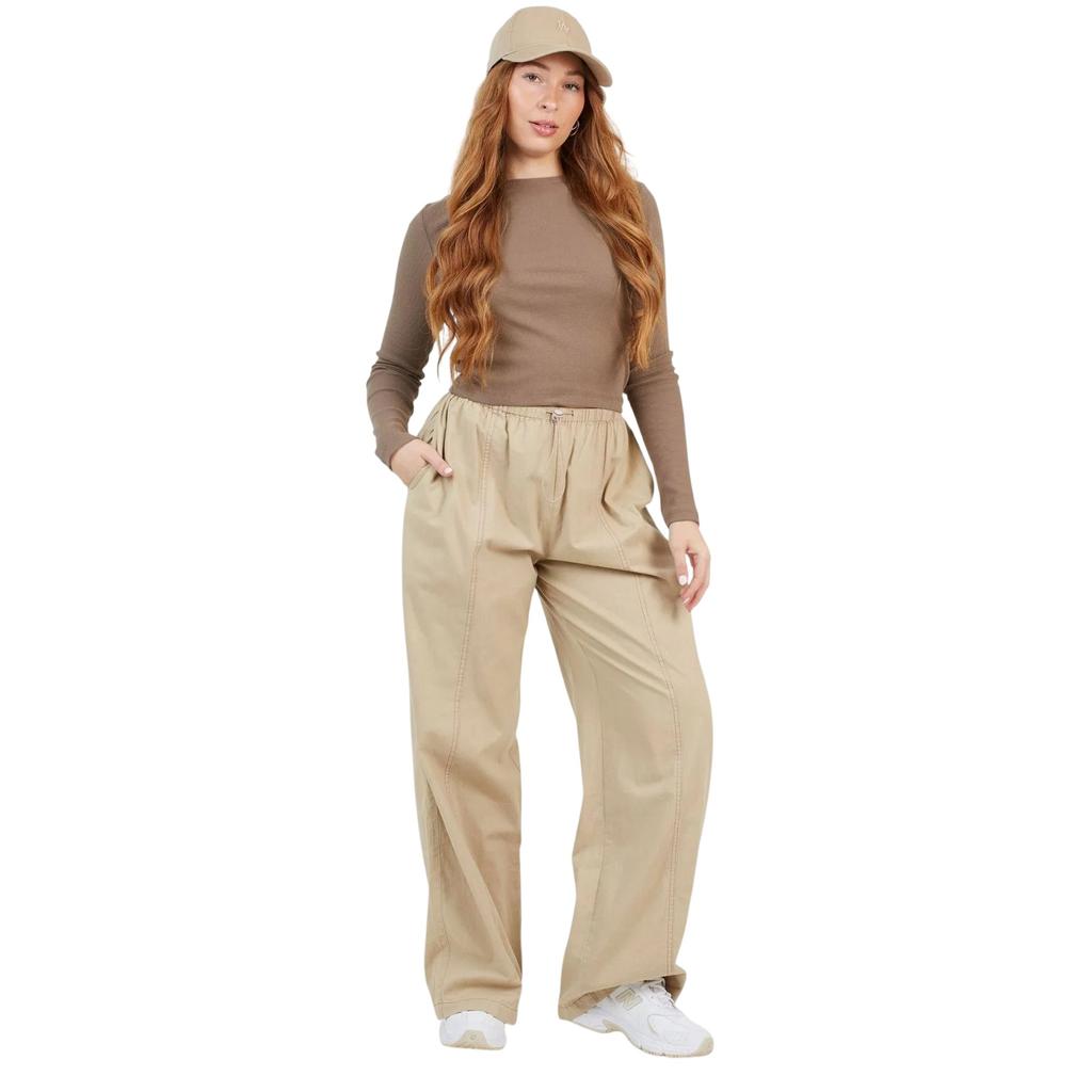 BRAVE SOUL Womens/Ladies Ribbed Long-Sleeved Crop Top