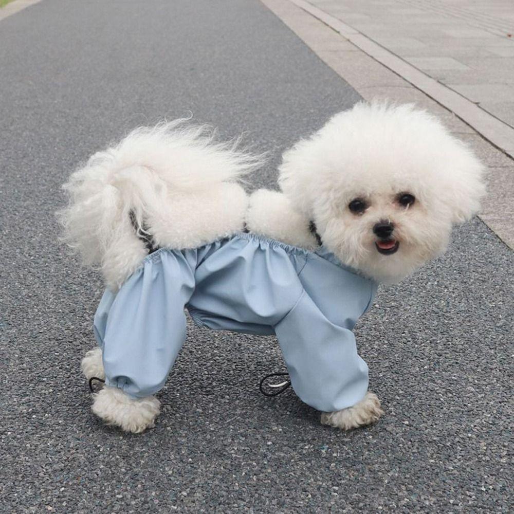 

Breathable Pets Dustproof Pants Stain Resistant Belly-Covering Pet Outfit for Dogs Puppy S синій