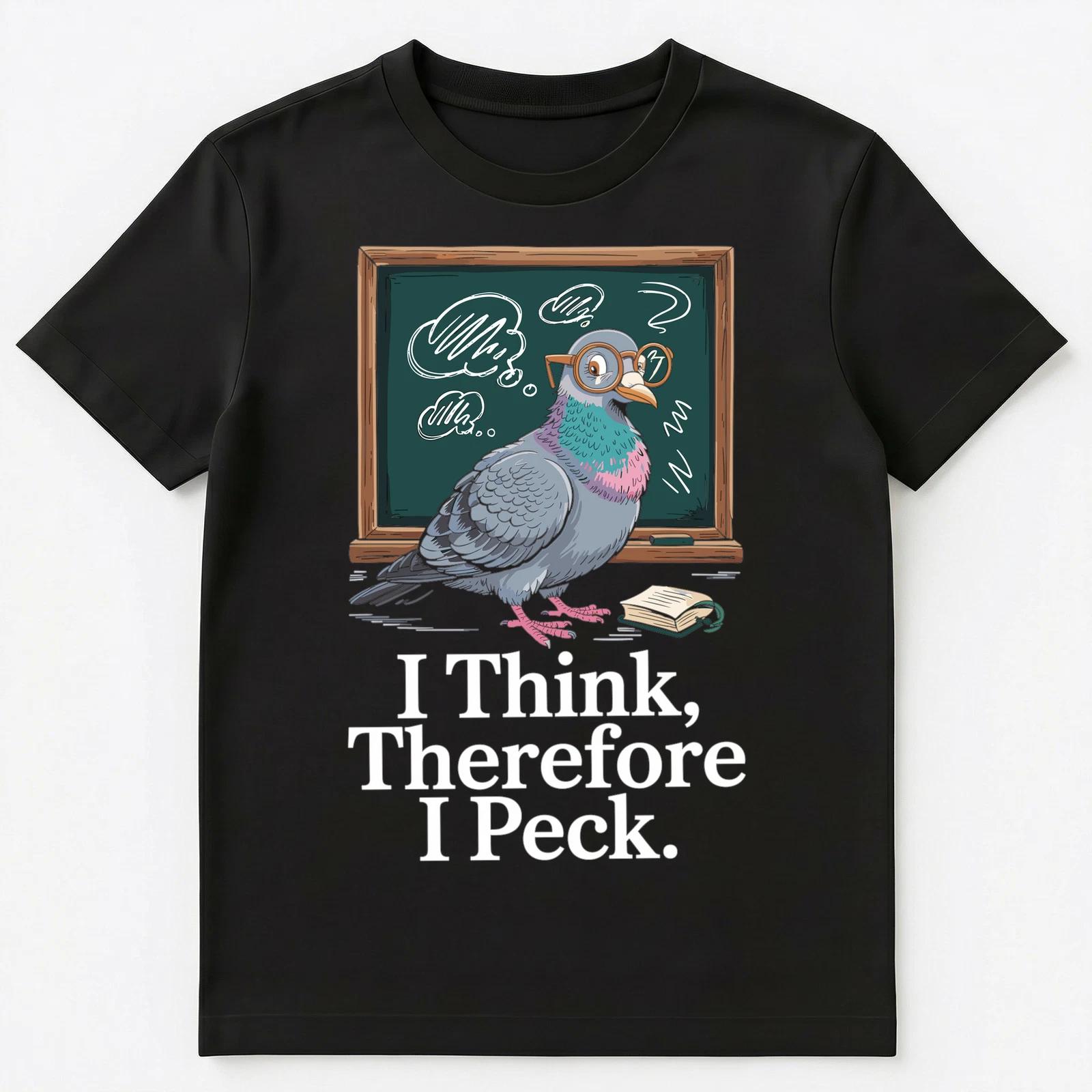 

Funny Philosophy Animal Thinking Pigeon Enlightened Bird Unisex T-Shirt XL