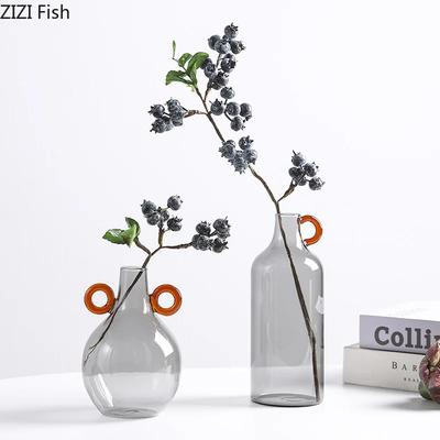 Minimalistische Transparente Glasvase Hydrokultur Pflanztopf Tischdekoration Blumenarrangement Blumenvase Raum Ästhetische Dekoration