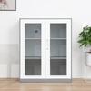 Lockable Metal Filing Cabinet with Glass Door