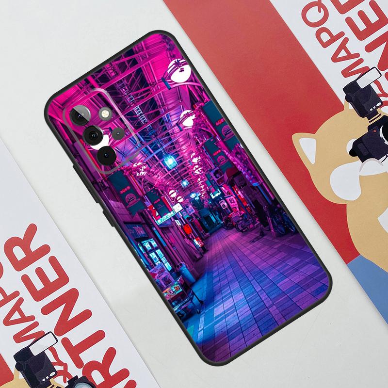Japanese Night City Aesthetic Case For Samsung Galaxy A34 A54 A14 A56 A36 A16 A06 A13 A53 A12 A22 A32 A52 A35 A17 A15 A55
