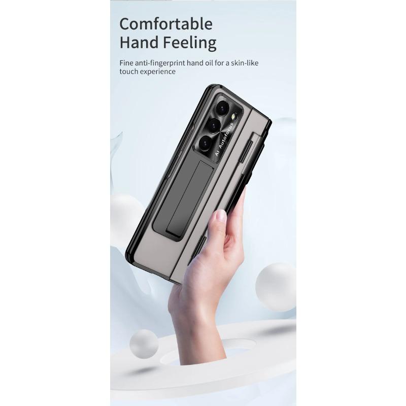 Pouzdro slotu na pero Tvrzené sklo Stojánek Ochranná fólie Kryt pro Samsung Galaxy Z Fold 6 Kovový držák stojanu Teleskopické pero Odolné proti nárazu
