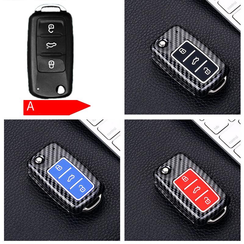 Silicon Carbon Fiber Abs Matte Car Key Cover Case For Volkswagen Vw Golf7 Mk7 Seat Ibiza Leon Fr 2 Altea Aztec For Skoda Octavia