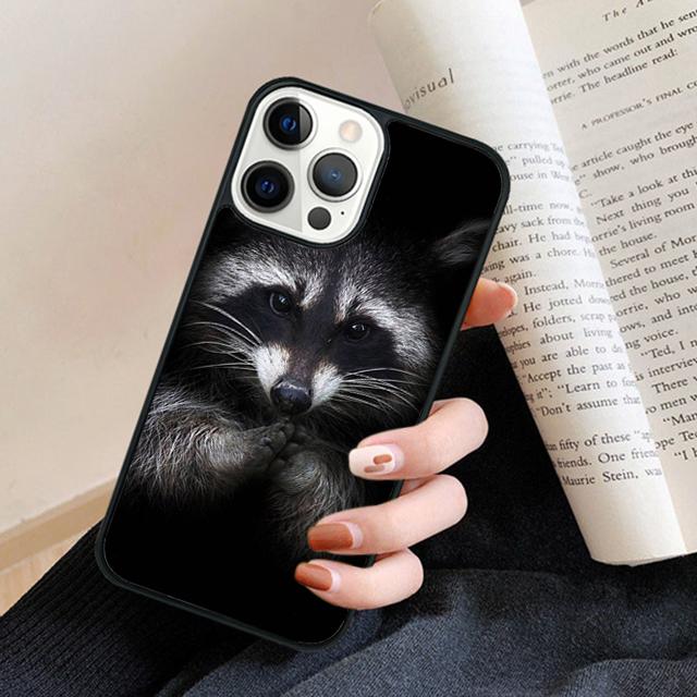 Kawaii Baby Raccoons Racoons Phone Case Back Cover for iPhone 17 Air 16 15 14 13 11 12 Pro Max Plus Fundas Coque