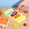Silikon Eis am Stiel Formen 5 Mulden mit Stielen Eiscreme Maker DIY Fruchtgelee Puddingform Tragbare Küchenwerkzeuge Sommerdesserts