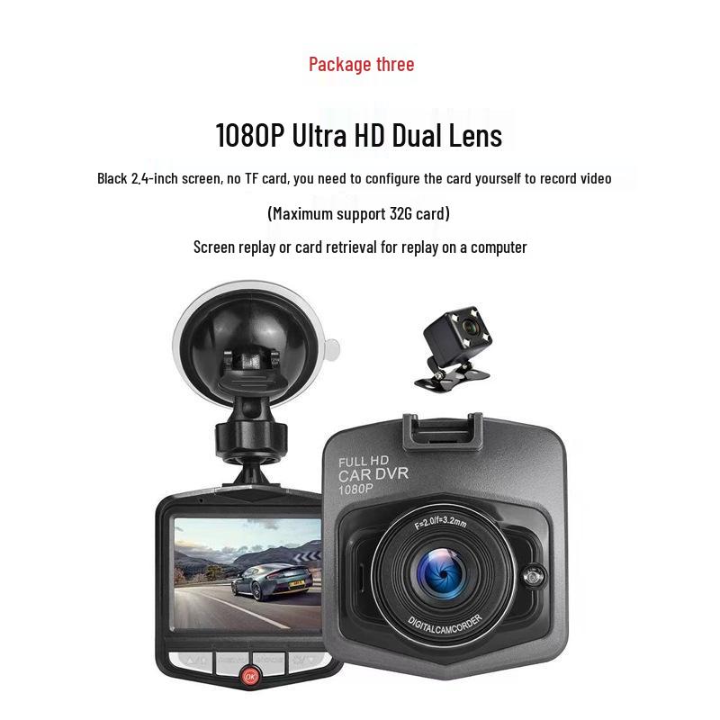 2.4" HD 1080P Dash Cam with Single Lens Car Recorder