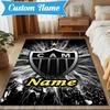 Custom Name Atletico Football Emblem Rug Game Carpet, Floor Mat for Bedroom Living Room Entryway Rug, Home Decor Idea Gift for Christmas Birthday