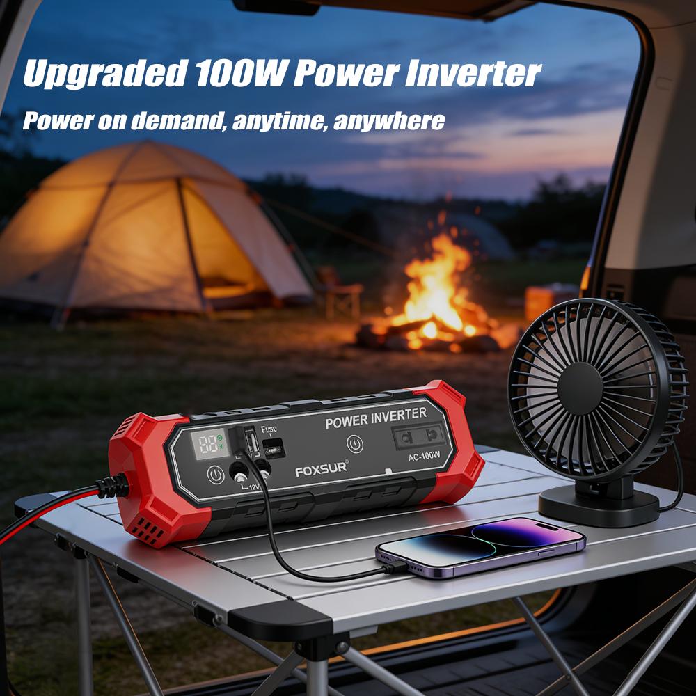 Zigarettenanzünder-Schnittstelle Auto-Stromversorgung Wechselrichter Umwandlung USB-Batterieklemme Auto-Stromwechselrichter DC 12V auf AC 230V Spannungswandler