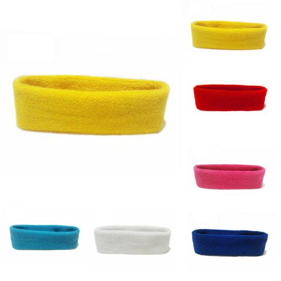 Outdoor Sport Sweatband Headband Yoga Gym Unisex Stretch Solid Color Hair Band