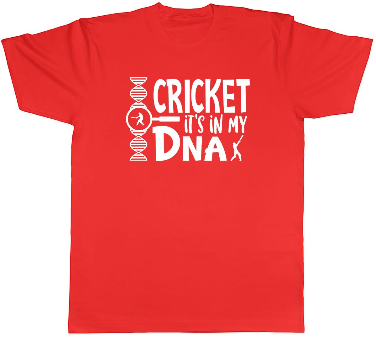 Cricket Its in my DNA Unisexs Unisex TShirt Tee S