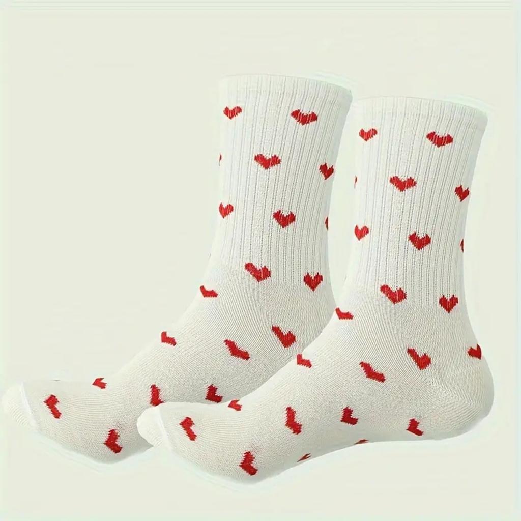Socks Women's Mid-calf Mid-calf Love Long Socks Sports College