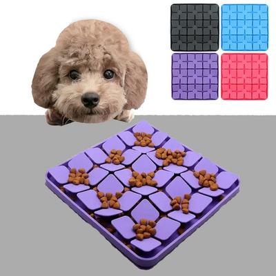 Tapis de travail pour nez de chien, jouet en Silicone, vaisselle lente, bol de nourriture familial multi-chien, 1 pièce, rose