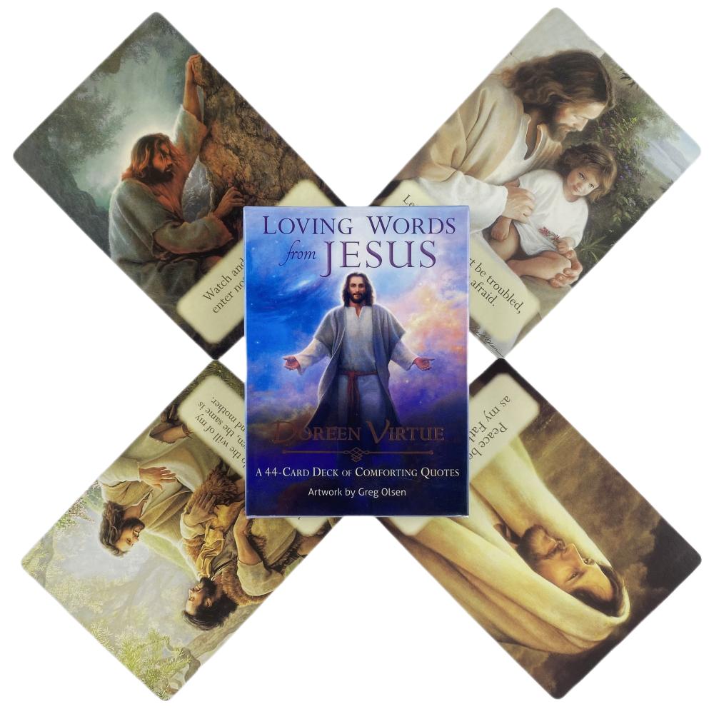 Loving Words From Jesus Oracle Cards A 44 Tarot English Visions Divination Deck Borad Playing Games 10.4*7.3cm