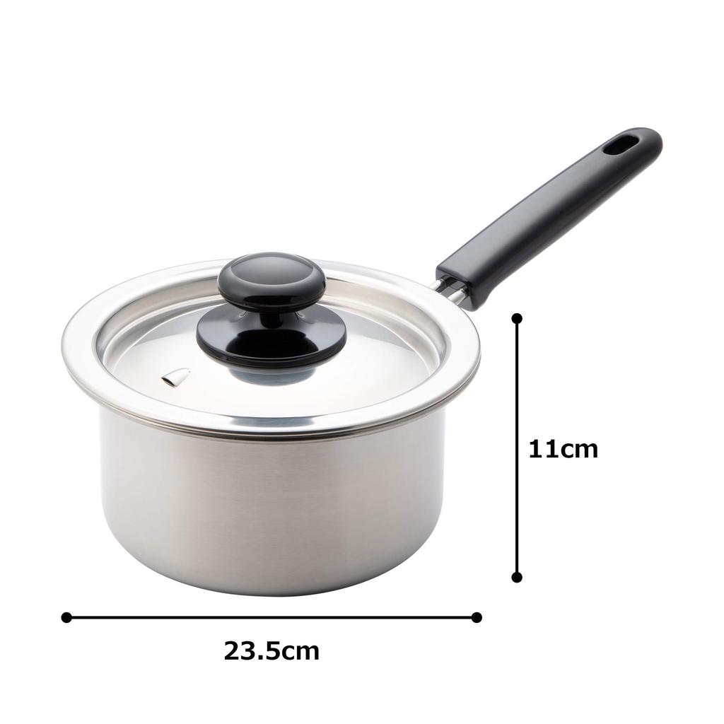 Endo Shoji Commercial Dream Pro Molybdenum Stainless Made in AKTE103 Saucepan, 20cm, Steel, Japan,