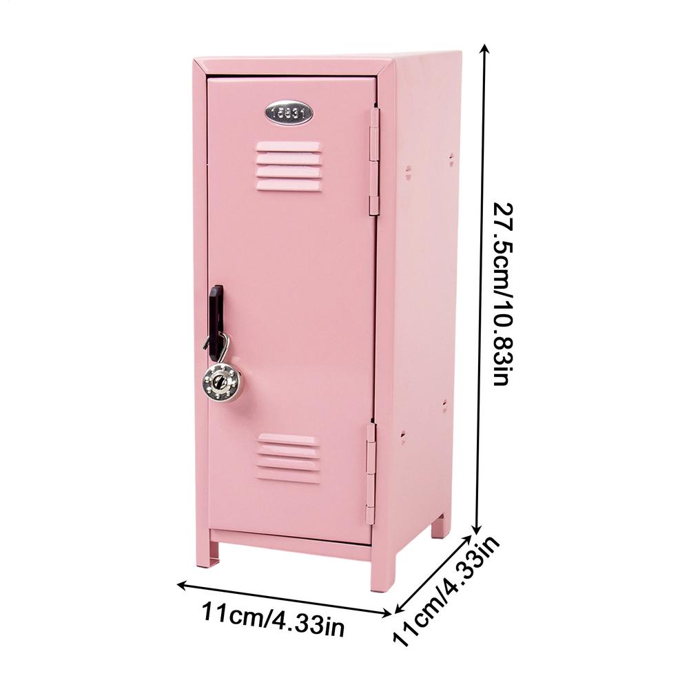 

Mini Locker Tiny Scratch-Resistant Organizer Box Mini Metal Locker Storage for School Home Office Desktop Kids Room Bedroom